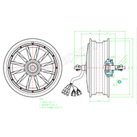 QSMOTOR 12inch 3000W 72V 70kph Hub Motor with EM72100SP Controller Kits for Electric Scooter