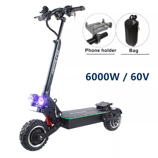FLJ 6000W/60V Dual Engine Electric Scooter with Fast charge Battery 11inch double drive E Scooter