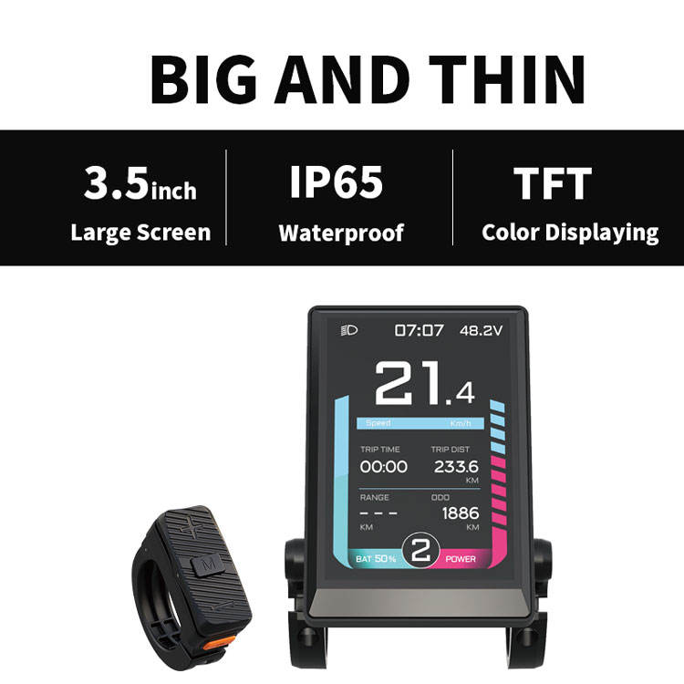 Keyde TFT350 Display For Electric Bicycle Conversion Kit，Perfect Your Ebike Conversion Kit with the Keyde TFT350 Display For Electric Bike