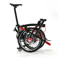 Titanium 8 Speed Folding Bike Titanium Frame/Fork/Seat Tube/Stem Disc Brake Folding Bicycle 16inch Folding Bike