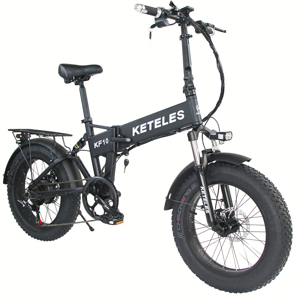1000W Motor 15AH Lithium Battery Electric Bike KETELES KF10 20x4.0 inch Fat Tire Folding E-Bike Power and Portability in One
