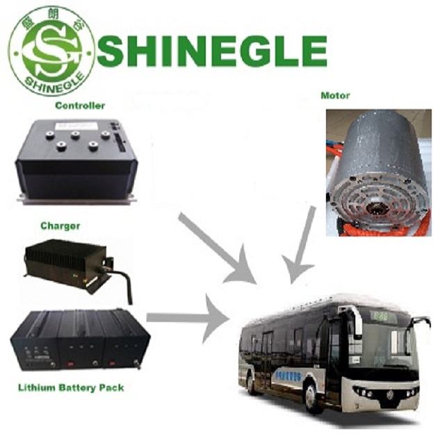 Shiengle 650V 330KW 180kw pmsm motor electric motor controller high torque ev conversion kit for truck bus