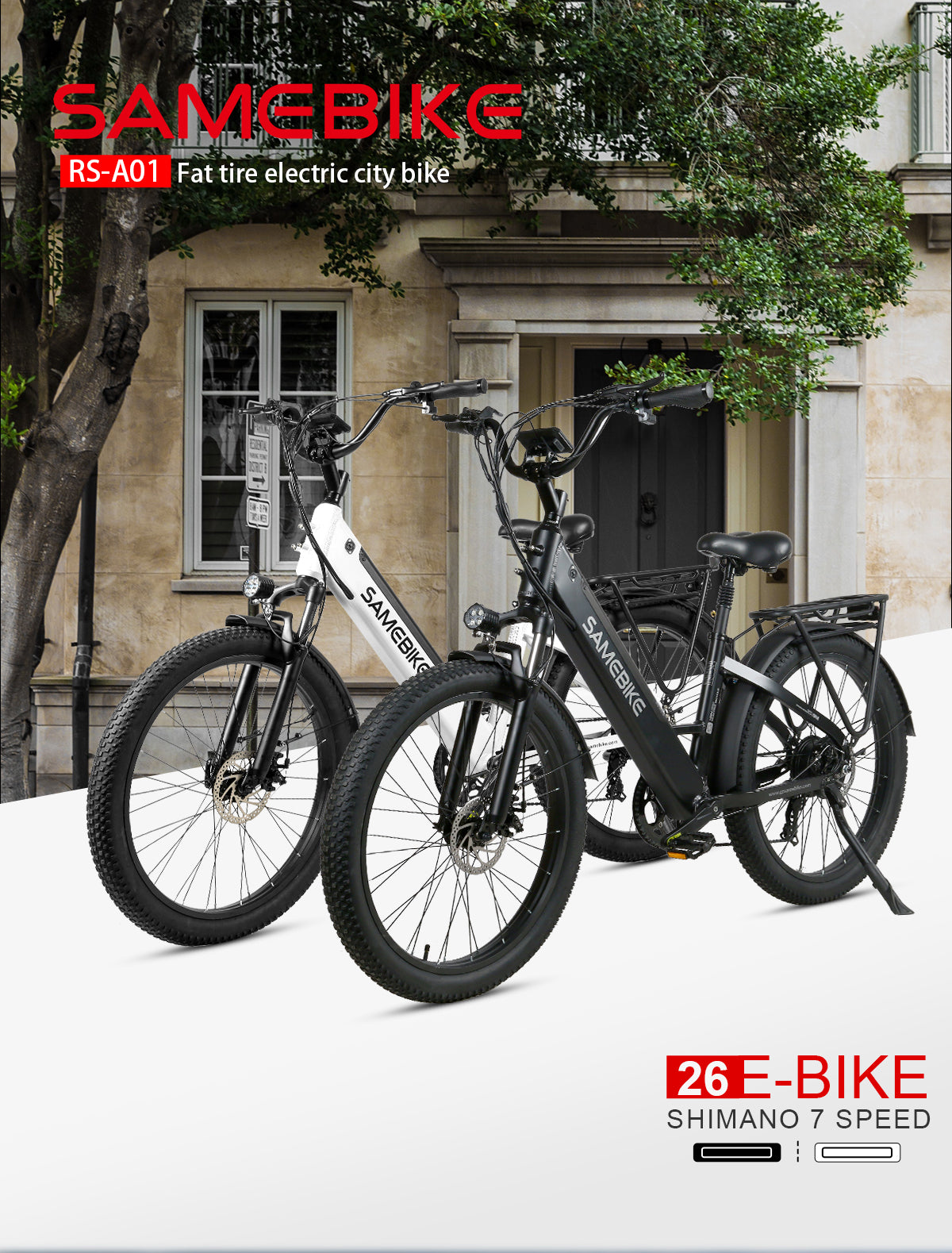 SAMEBIKE RS-A01 Electric City Bike fast delivery high energy all terra ...