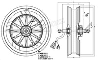 QSMOTOR 16X3.5inch 3000W V1.2 72V 90kph Electric Motorcycle Hub Motor Kits Electric Power Train With Motor Controller