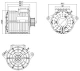 QS138 70H 3000W V1/V2 new version mid drive motor sprocket 428 and EM150SP controller for electric motorbike