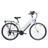 GOGOBEST GM28 Step Thru City Bike 350W Electric Bicycle with 36V 10.4Ah Lithium Battery and 27.5-Inch Tires for Women Two-Seat Ebike with 80km Range