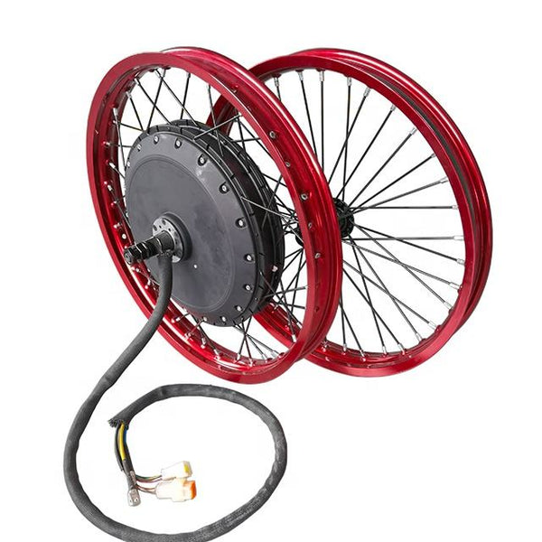 High-Performance 8000W Motorcycle Conversion Kit - Gearless Brushless Rear Hub Motor with Optional Display for 18-19 Inch Motorcycle Wheels