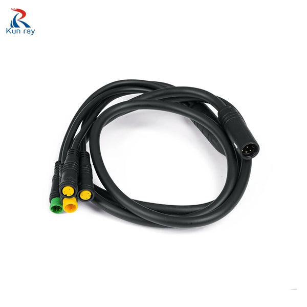 Electric Bike Waterproof 1 To 4 Main Cable Julet Type Connector Accessories Throttle Brake Display Controller Cable Integrated