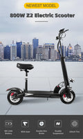 Fast Delivery From Eu Warehouse Quickwheel Z2 Adult Folding Electric Scooter 800W 48V 15Ah Adult Electric Scooter
