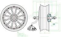 QSMOTOR 12inch 3000W 72V 70kph Hub Motor with EM72100SP Controller Kits for Electric Scooter