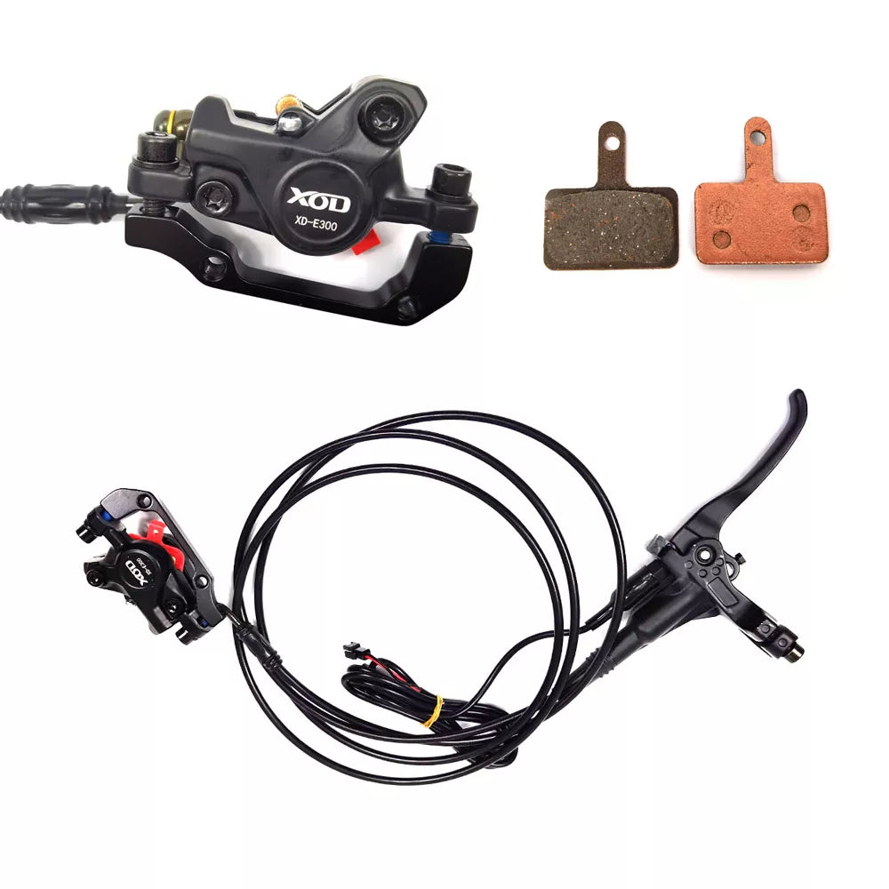 XD-E300 Hydraulic brake for FLJ SK3 60V 72V Electric Scooter Brake pads Disc oil tube E Bike Brake system with brake sensor
