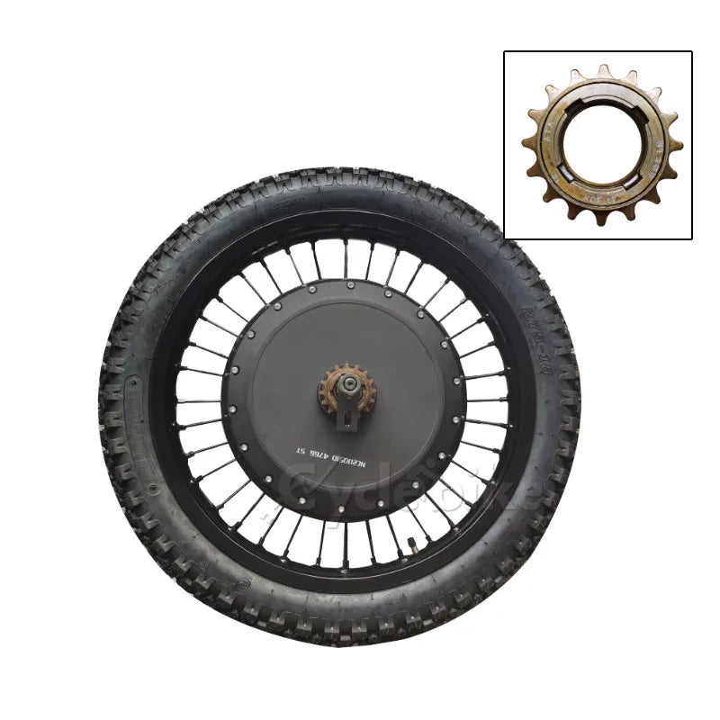 High Speed QS V3 8000W 48-72v Rear Motorcycle Ebike Motor Wheel With Matching Dual Disc Front Wheel And Tires