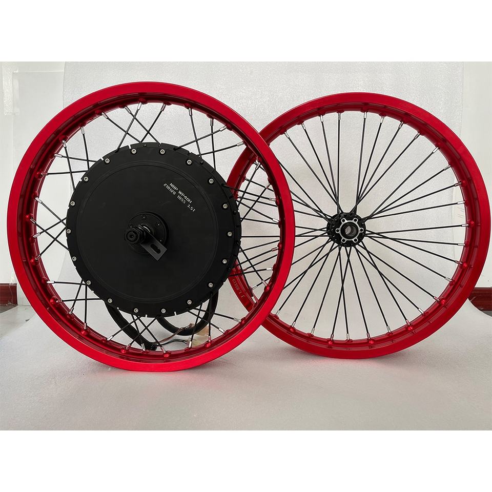 High-Powered 8000W Ebike Conversion Kit - Fast Speed Brushless Motorcycle Hub Motor with Waterproof Design for 17-21 Inch Wheels