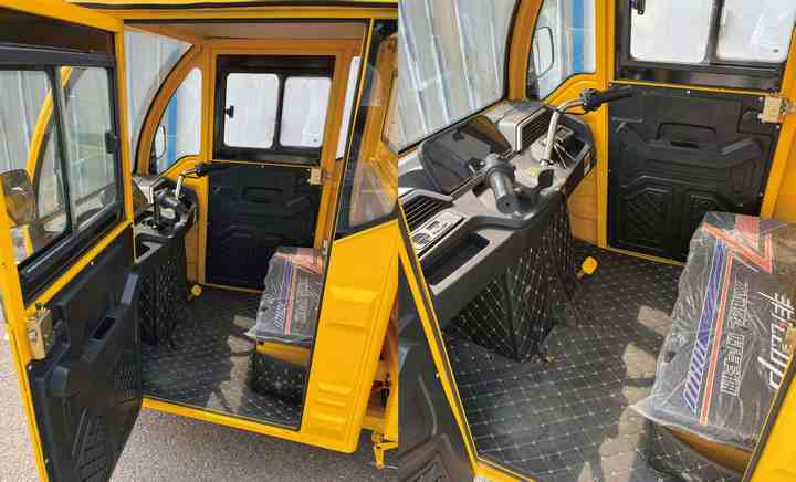 Online Wholesale Electric Passenger and Cargo Tricycle With Integrated Roof Semi Enclosed Cargo E-tricycle