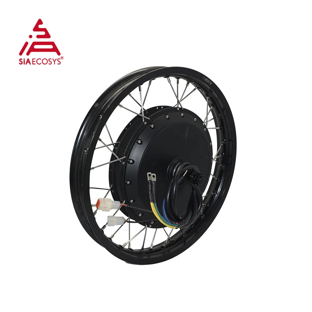 QS Motor 273 Hub Motor 12000W 40H V3 with 19inch moped wheel rim 100KPH