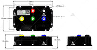 Free-shipping Far driver Motorcycle Controller ND72530/ND84530/ND96530 530A current for 6000W BLDC high power motor