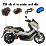 Fardriver ND72530 Controller with QSMOTOR 138 3000W V1 V2 70H 72V 100KPH Mid drive Motor conversion kit 