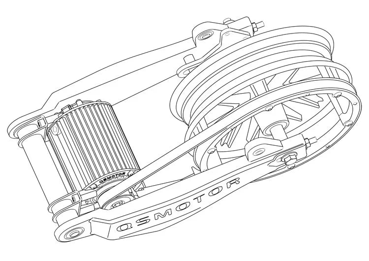 QS 10inch Rim 1000W Mid Drive Motor Assembly Kits with EM50SP Controller 72V 55KPH for Electric Scooter