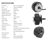 SIAECOSYS/QSMOTOR 205 3000W V3 Car Hub Motor 72V 80KPH conversion kit with EM100sp Controller for Electric Car E-Car