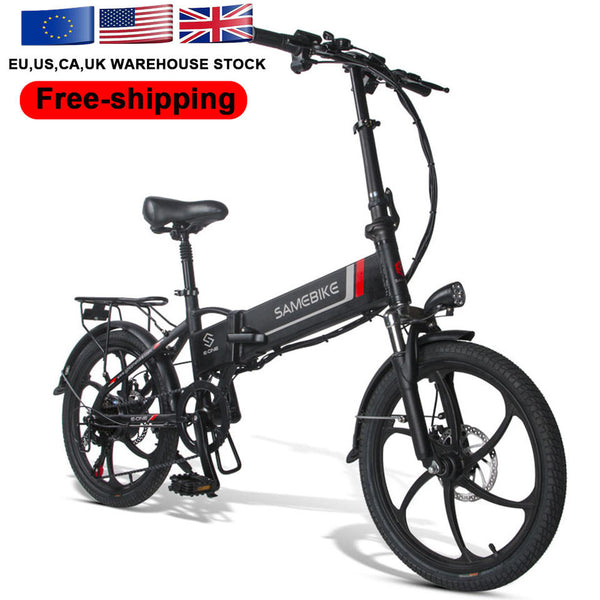 SAMEBIKE 20LVXD30 Electric Bicycle 350W Moped Folding E-bike 10.4AH 48V Lithium Battery 20inch Tire