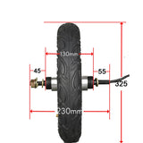 350W 12inch Rear Front Wheel Engine Wheel Electric Brushless Gearless Hub Motor Electric Scooter Bicycle Ebike E-car Kit Cycling