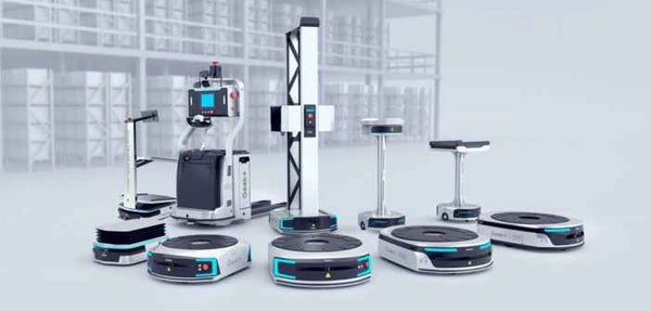 Intelligent Geek+ AGV Robot Self-driving Forklift for Logistics Automa ...