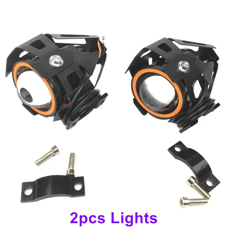 12V–60V 30W Eagle Eye LED Projector Headlight & Support Bracket for Electric Scooter & E-Bike