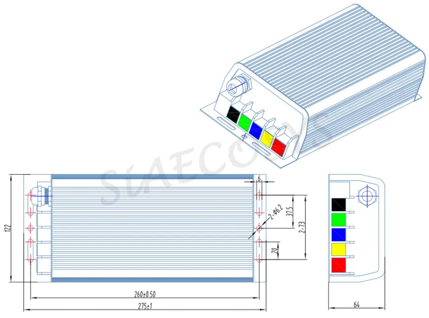 Sabvoton 72150 V2 SVMC series PAS available Motor Controller Kits with H6 TFT display and bluetooth adaptor