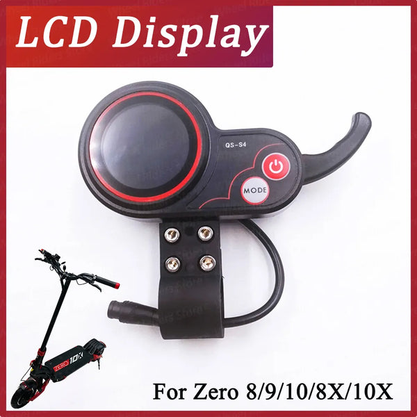 Original LCD Display For ZERO 8 / ZERO 9 / ZERO 10 / ZERO 8X / ZERO 10X Throttle Electric Scooter Accessories QS-S4