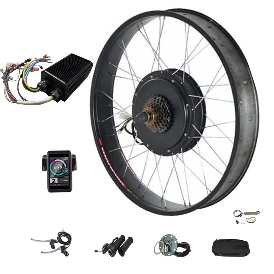 Nbpower 20 26*4.0 Inch 100mm Width Tire 72V 2000W Snow Bike Electric Motor Kit for Off-Road Adventures with Brushless Non-Gear Hub Motor