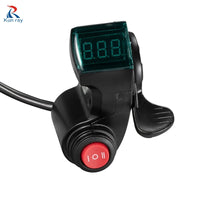 E Bike Thumb Throttle 12V/24V/36V/48V/60V/72V LCD Digital Battery Voltage Display Electric Scooter Finger Throttle Multifunction