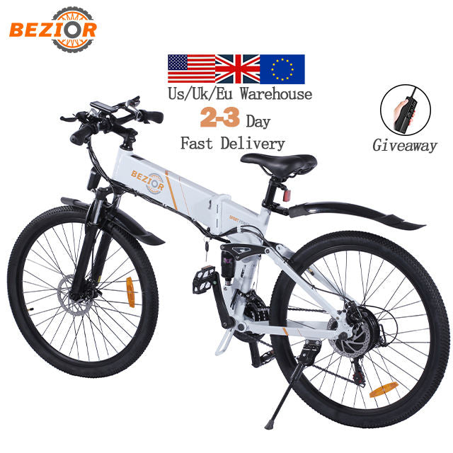 48V 500W Aluminum Alloy Frame Bezior M26 Electric Bike 26 Inch Shimano 21 Speed Foldable E Cycle City Bicycle