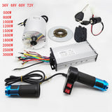 36V48V60V 500W-3000W Electric Brushless High Speed BLDC Motor kit with Digital twist Throttle for Scooter Go Kart Bicycle EBike