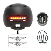 Smart4u City Urban Helmet Sport Adult Cycling Smart Signal Light CPSC/RoHS/EN1078/GB Certification Brake Sensor Lamp Weight 370g