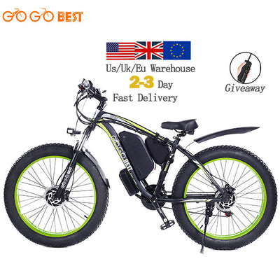 GOGOBEST GF700 Dual Motor Electric Mountain Bike&nbsp; 26 Inch 1000W Fat Tire E-Bike with Hydraulic Disc Brake for Snow, Beach