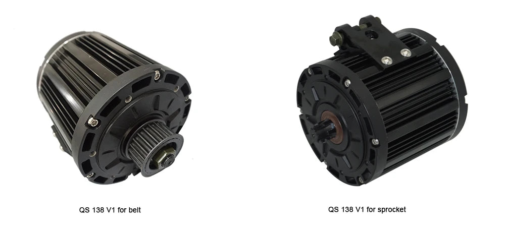 QS Motor 138 70H 3KW V1 Sprocket Mid Drive Motor with Votol Controller display