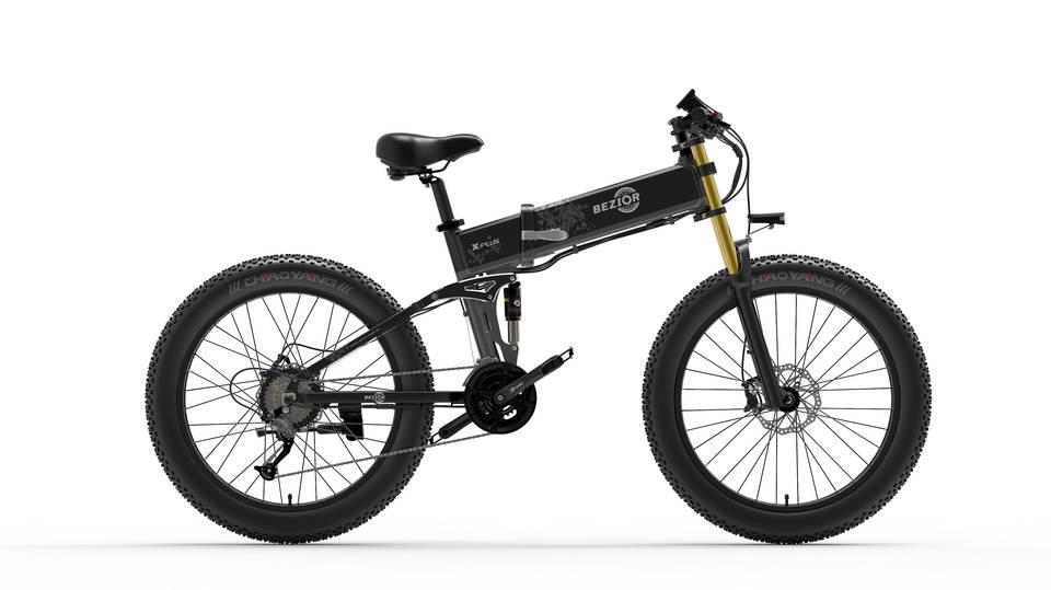 BEZIOR X-PLUS 26 Inch 1500W Folding Electric Dirt Bike Off-Road Electric Mountain Bike 27-Speed Foldable E-Bike for All-Terrain Adventures