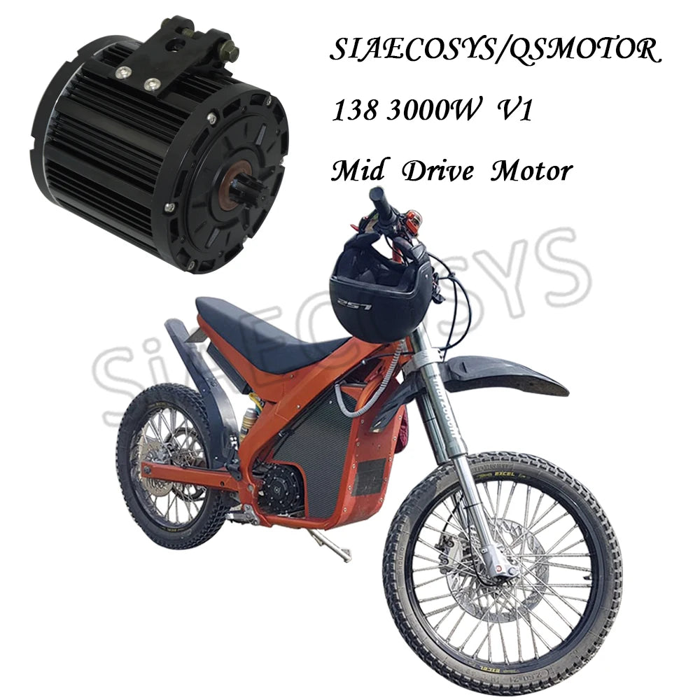 US Warehouse ! QS 138 3000W 70H Mid Drive Motor V1 Sprocket Type Motor In Stock