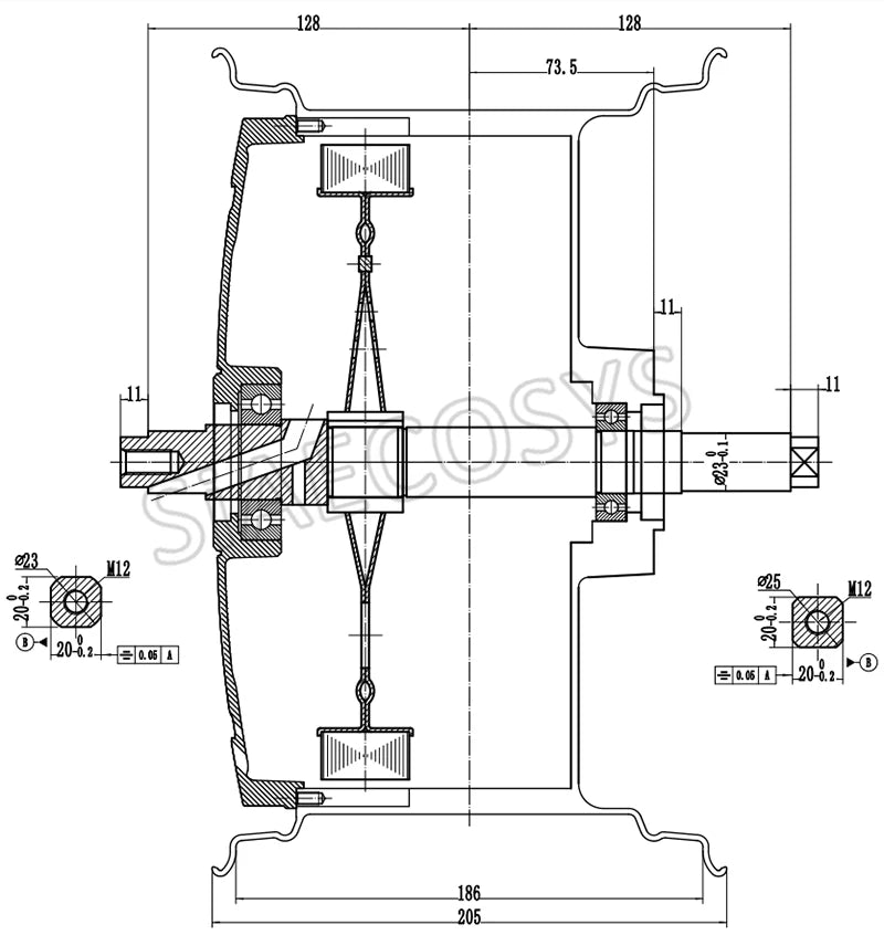 SiAECOSYS QSMOTOR 12x7.5inch 1500W 48V 55kph Hub Motor with EM50SP controller and kits for E-Scooter