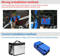 Escooter Battery Pack - Electric Motorcycle Battery Pack for Trikes and Tricycles - 40AH/50AH, 72V/60V/48V/52V, Compatible with 1000W-3000W Motors