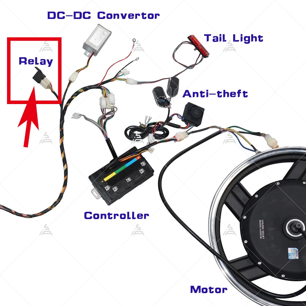 SIAECOSYS 4P 40A 72V Motorcycle Relay for Vehicle Wiring Head Light Automotive Relays fit  VOTOL series controller