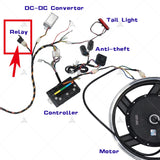 SIAECOSYS 4P 40A 72V Motorcycle Relay for Vehicle Wiring Head Light Automotive Relays fit  VOTOL series controller