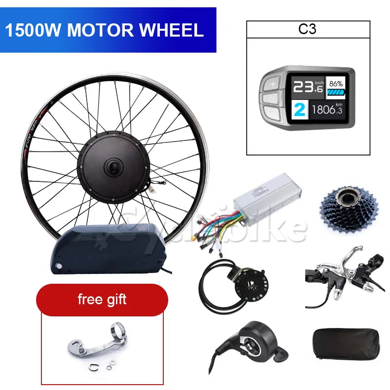 High Power E Bike Kit 48v 1500W Electric Bike Conversion Kit With 48V