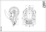 QS 10inch Rim 1000W Mid Drive Motor Assembly Kits with EM50SP Controller 72V 55KPH for Electric Scooter