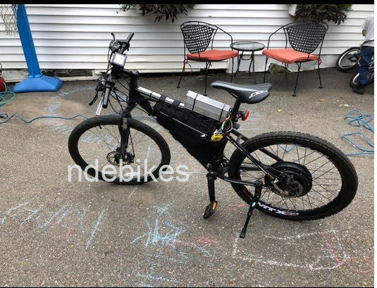 Nbpower 72V 3000W Electric Bike Conversion Kit with Brushless Gearless Hub Motor  daul-mode 80A smart controller for mountain bike dropout 135mm