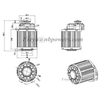 QS 138 V4 90H 4000W Mid Drive Hub Motor for Motorcycles - High-Power Magnet Motor with 1:2.35 Gear Ratio