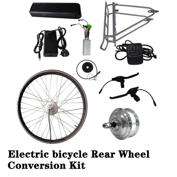 Electric Bicycle Rear Wheel Conversion Kit Electric Bicycle Batteries, Rear Rack, Other Accessories