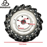 4pcs/set 100KG BIG Load Mecanum Wheel with DC 24V Speed Encoder Motor for Arduino DIY Robot Car Chassis Handling ROS Research