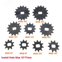 BM1418ZXF 9T 10T 12T 14T 16T 420 428 Electric Tricycle Sprocket for Chain Drive Bicycle Motorcycle Gear Brushless DC Motor Pinio