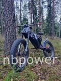 Nbpower High Speed 72V 5000W Electric Fat Tire Bike Conversion Kit with Brushless Rear Snow Wheel Hub Motor for Off-Road Adventures"